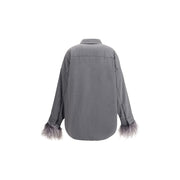 Valentino Gray Fleece Wool Clothing