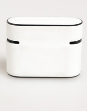 Dolce & Gabbana White Black Rubber Logo Embossed Accessory Airpods Case