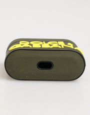 Dolce & Gabbana Army Green Rubber Logo Embossed Accessory  Airpods Case