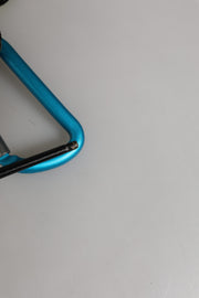 Dolce & Gabbana Blue Yellow Leather Tape String DG Logo Keychain Keyring