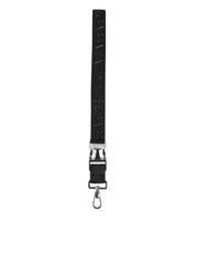 Dolce & Gabbana Black Polyester Stretch Rubberised DG Logo Men Keychain
