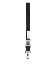 Dolce & Gabbana Black Polyester Stretch Rubberised DG Logo Men Keychain