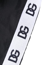 Dolce & Gabbana Black Nylon Side Logo Tape Shorts Swimwear