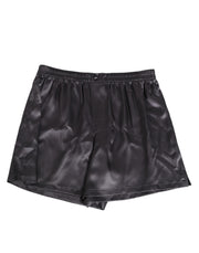 Dolce & Gabbana Black Satin Silk Elastic Men Boxer Short Swimwear