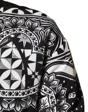 Dolce & Gabbana Black White Bandana Print Bomber Jacket
