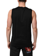 Dolce & Gabbana Black Cotton Sleeveless Underwear Men Tank Top