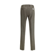 Germano Brown Fleece Wool Casual Pants