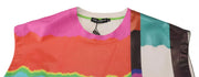 Dolce & Gabbana Multicolor Print Blouse Cotton Tank TV Print T-shirt