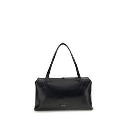 Jil Sander Black Calf Leather Bos Taurus Shoulder Bag