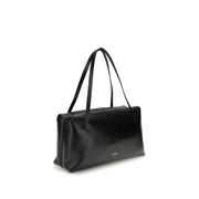 Jil Sander Black Calf Leather Bos Taurus Shoulder Bag