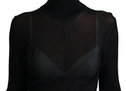 Dolce & Gabbana Black Turtleneck Slim Fit Pullover Sweater