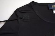 Roberto Cavalli Black Viscose Round Neck CLASS T-shirt