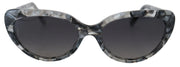Dolce & Gabbana DG4194 Gray Acetate Logo Plaque Cat Eye Lens Sunglasses