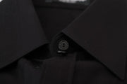 Dolce & Gabbana Black Cotton Collared Long Sleeves Shirt