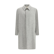 Lardini Gray Fleece Wool Coat
