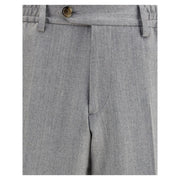 Lardini Gray Fleece Wool Chino Pants