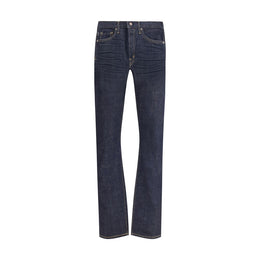 Tom Ford Blue Cotton Straight-Leg Jeans