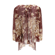 Dolce & Gabbana Bordeaux Silk Pattern Shirt