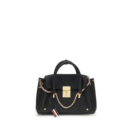 Thom Browne Black Calf Leather Bos Taurus Handbag
