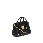 Thom Browne Black Calf Leather Bos Taurus Handbag