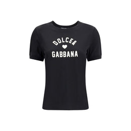 Dolce & Gabbana Black Cotton T-Shirt