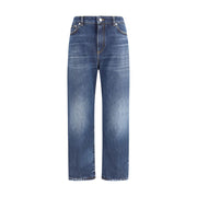 Dolce & Gabbana Blue Cotton Boyfriend Jeans