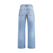 Dolce & Gabbana Light Blue Cotton Straight-Leg Jeans