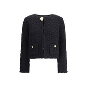 Fabiana Filippi Black Fleece Wool Coat