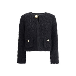 Fabiana Filippi Black Fleece Wool Coat