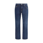 Dolce & Gabbana Blue Cotton Straight-Leg Jeans