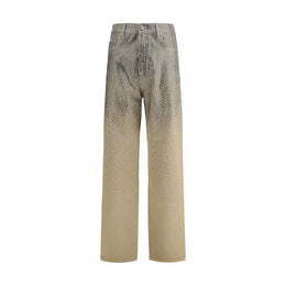 Golden Goose Bicolor Cotton Straight-Leg Jeans