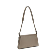 Savette Beige Calf Leather Bos Taurus Shoulder Bag