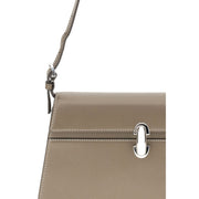 Savette Beige Calf Leather Bos Taurus Shoulder Bag