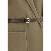 Jacob Cohen Brown Fleece Wool Coat