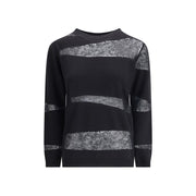 Fabiana Filippi Black Fleece Wool Cashmere Sweater