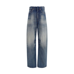 MM6 Blue Cotton Relaxed Fit Jeans