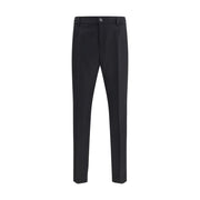 Cruna Black Fleece Wool Dress Pants