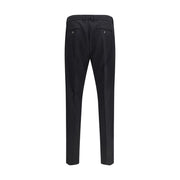 Cruna Black Fleece Wool Dress Pants