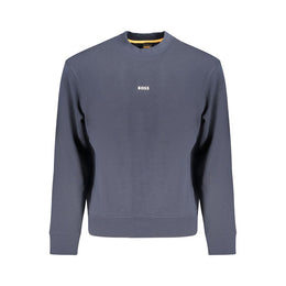 Hugo Boss Blue Cotton Men Sweater