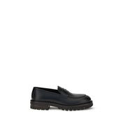 Ferragamo Black Rubber Slip-On Loafers