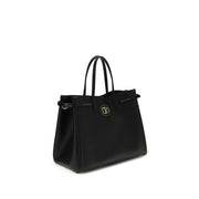 Valentino Garavani Black Calf Leather Bos Taurus Handbag