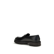 Ferragamo Black Rubber Slip-On Loafers