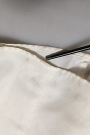 L'Autre Chose Ivory White Sleeveless Maxi Cupro Viscose Dress