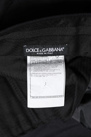 Dolce & Gabbana Black Wool Formal Dress Men Trousers Pants