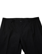 Dolce & Gabbana Black Wool Formal Dress Men Trousers Pants