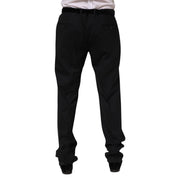 Dolce & Gabbana Black Wool Formal Dress Men Trousers Pants