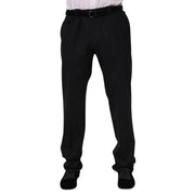 Dolce & Gabbana Black Wool Formal Dress Men Trousers Pants