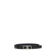 Ferragamo Black Calf Leather Bos Taurus Regular Belt
