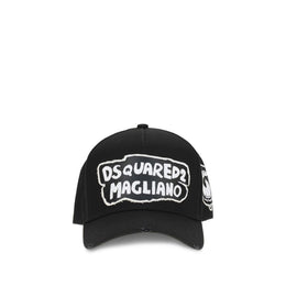 Dsquared² Black Cotton Cap (Baseball Hat)