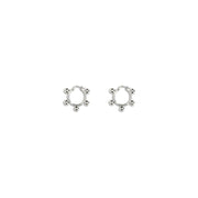 Jil Sander Silver Brass Earrings